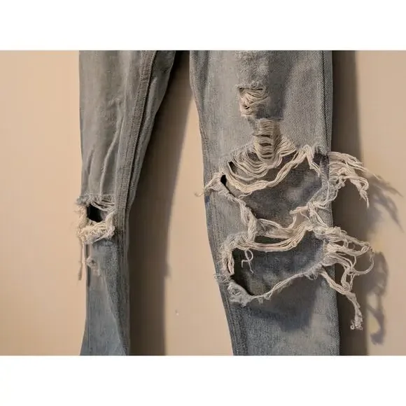 RE/DONE Levi's High Rise Ankle Crop (HRAC) Reconstructed Jeans - 25 - Picture 4 of 16